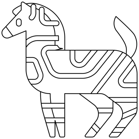 Zebra Emoji Coloring Page